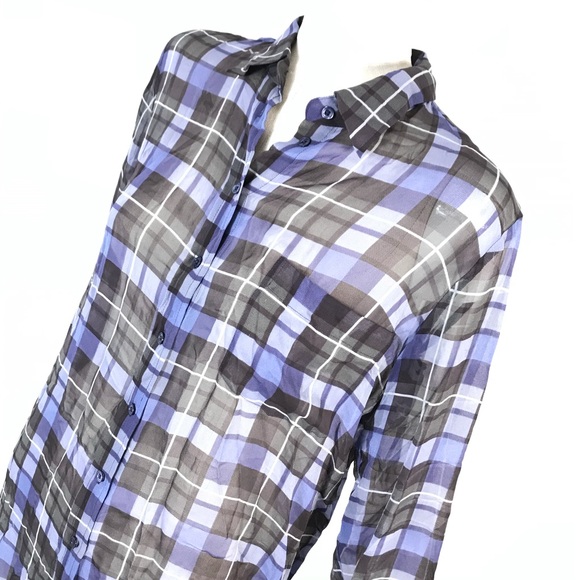 babaton darien shirt plaid silk - Picture 4 of 9